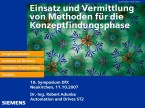 Einsatz und Vermittlung von Methoden für die Konzeptfingungsphase