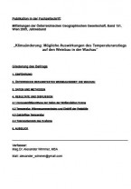 Klimaänderung: Mögliche Auswirkungen des Temperaturanstiegs auf den Weinbau in der Wachau