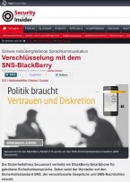 Verschlüsselung mit dem SNS-BlackBerry