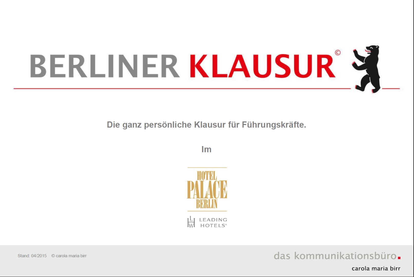 Cover zu Berliner Klausur©