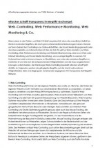 Web-Controlling, Web Performance Monitoring, Web Monitoring & Co.