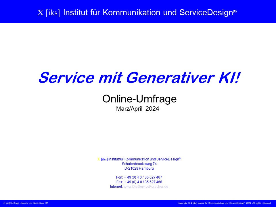 Cover zu Service mit Generativer KI